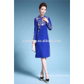 Спос!!! Китай Оптовая Лиюань Мода Стиль Элегантный Королевский Синий Платье Пальто